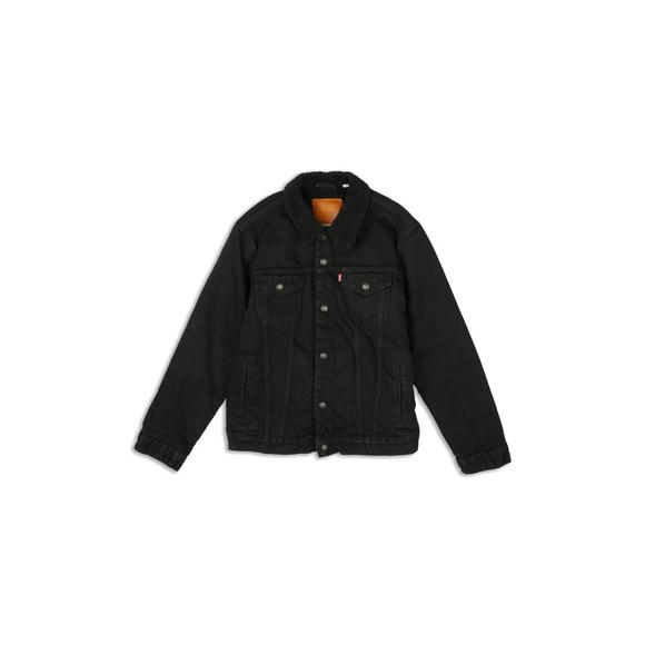 NEW LEVI'S type iii sherpa trucker jacket in berk-black - Picture 1 of 2